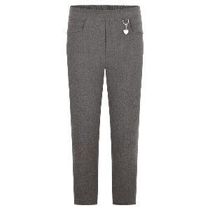 Zeco GB3039 Girls 2 Pocket Lycra Grey Trousers