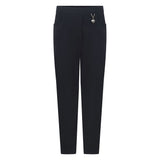 Zeco GB3039 Girls 2 Pocket Lycra Black Trousers