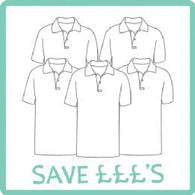 Victoria Primary 5 Polo Shirts with Logo Bundle